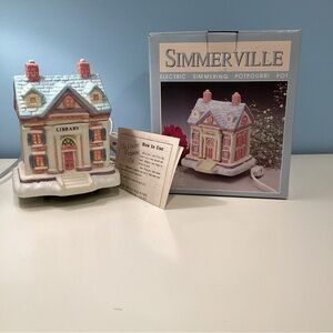 Simmerville Vintage Electric Simmering Potpourri Pot Library House New w/Box